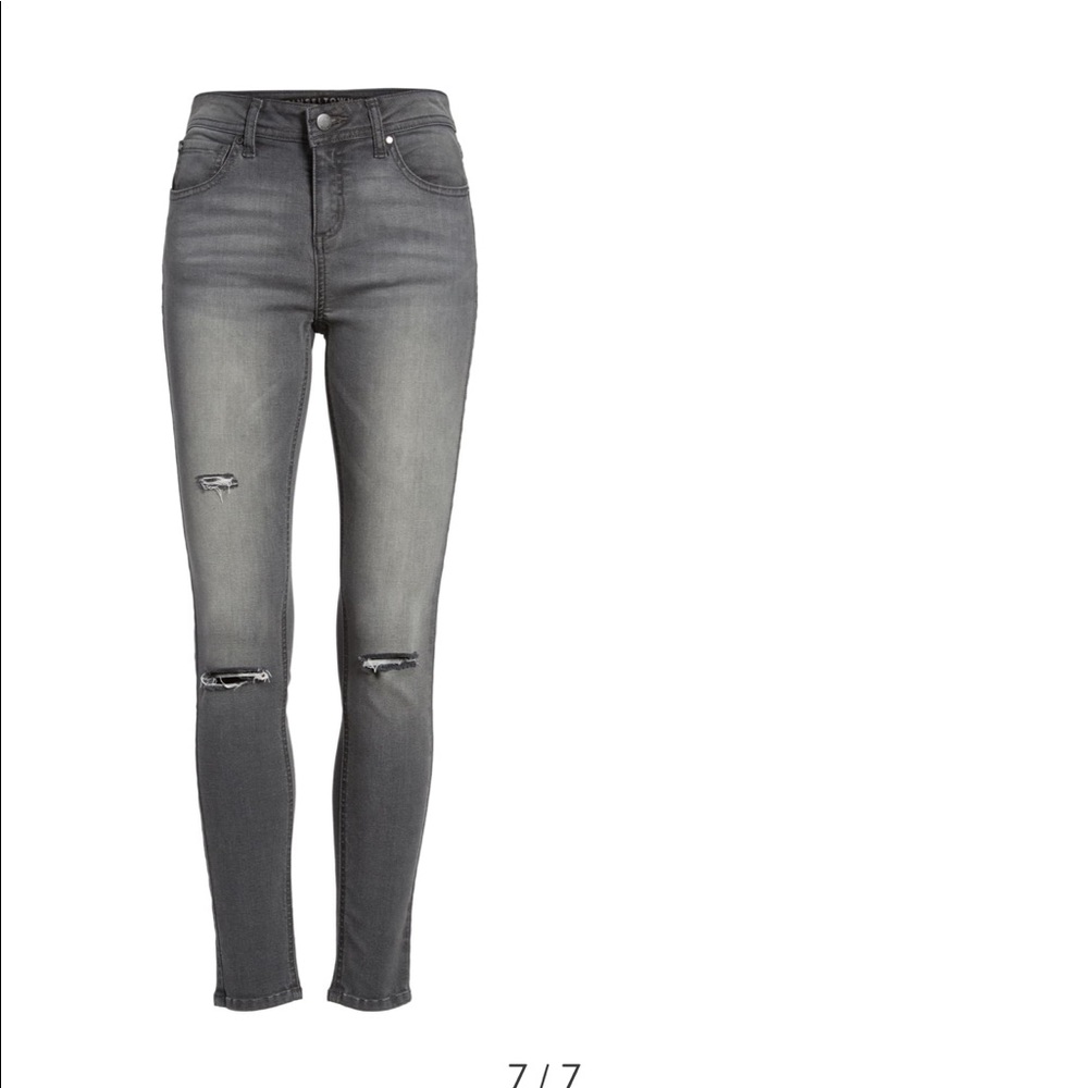 Mossimo Distressed Grey Jeans W9